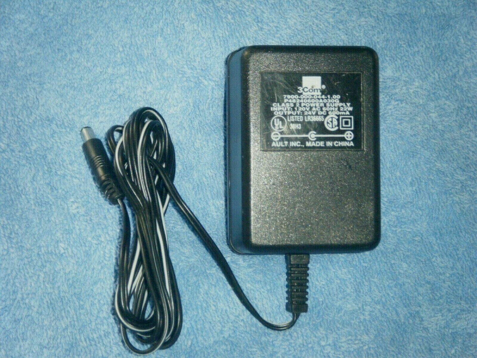 Genuine 3Com/AULT 7900-000-044-1.00 24Volt 600mA Power Supply AC/DC Adapter